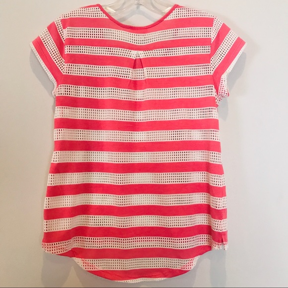 Converse Mesh White & Coral Tee XS - Picture 6 of 7